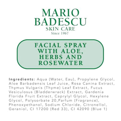 Bruma Facial con Aloe, Hierbas & Agua de Rosas | Hidrata, Reaviva el brillo y ayuda a clarificar | Acabado “dewy” | Apta para todo tipo de piel