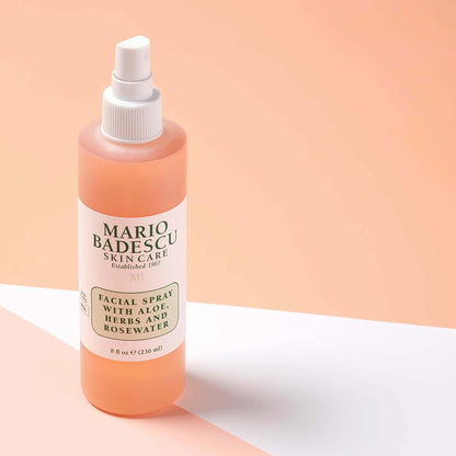 Bruma Facial con Aloe, Hierbas & Agua de Rosas | Hidrata, Reaviva y Ayuda a Clarificar | Acabado “dewy” | Apta para todo tipo de piel
