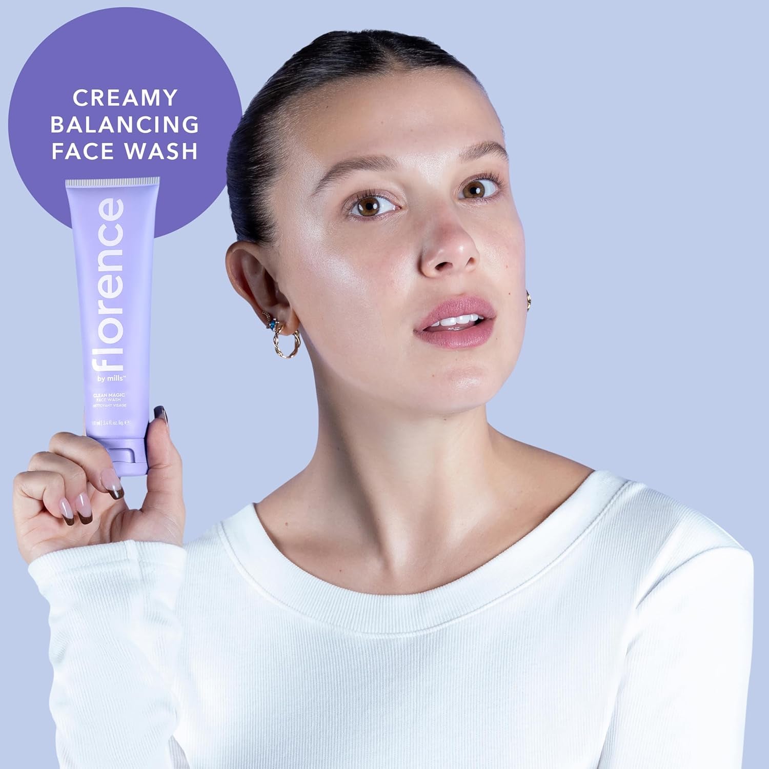 Florence by Mills Clean Magic Face Wash | Limpiador Facial Cremoso con Antioxidantes Naturales – Suaviza, Ilumina y Equilibra la Piel – 100 ml