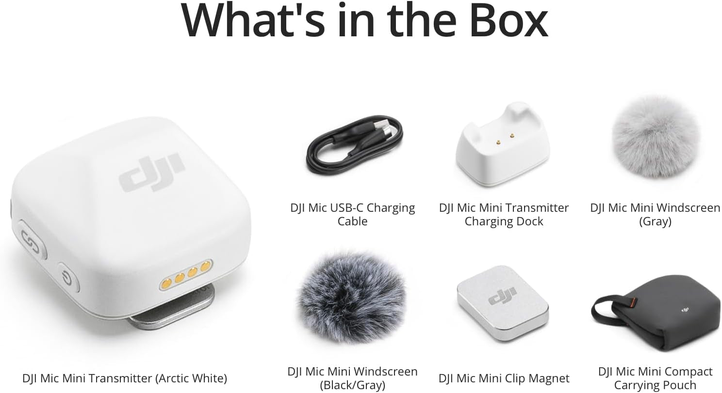 Micrófono Inalámbrico DJI Mic Mini – Ultraliviano con Cancelación de Ruido