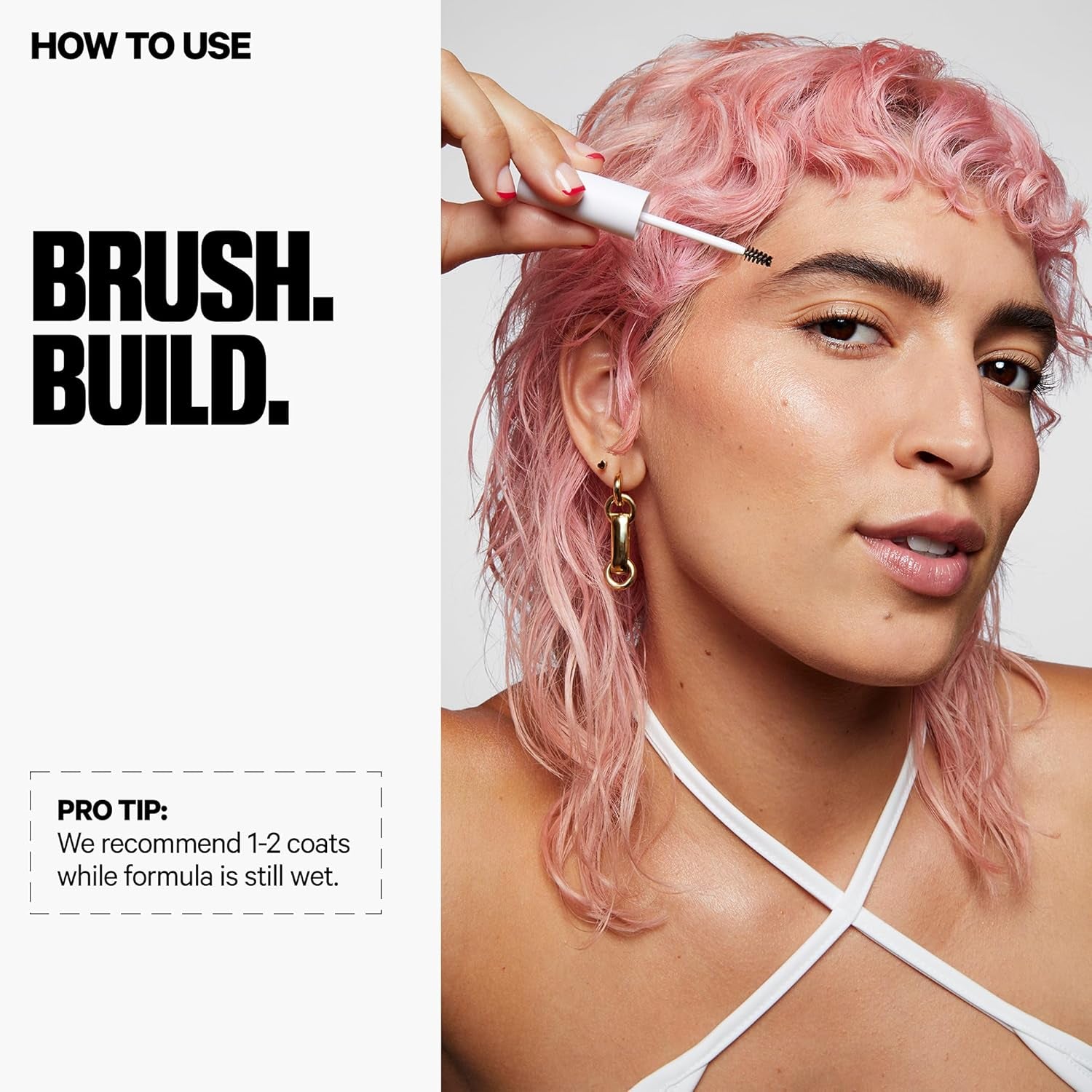 Milk Makeup KUSH Fiber Brow Gel | Gel Tintado con Fibras para Cejas Más Llenas y Naturales | Acondicionador, Vegano y Cruelty-Free