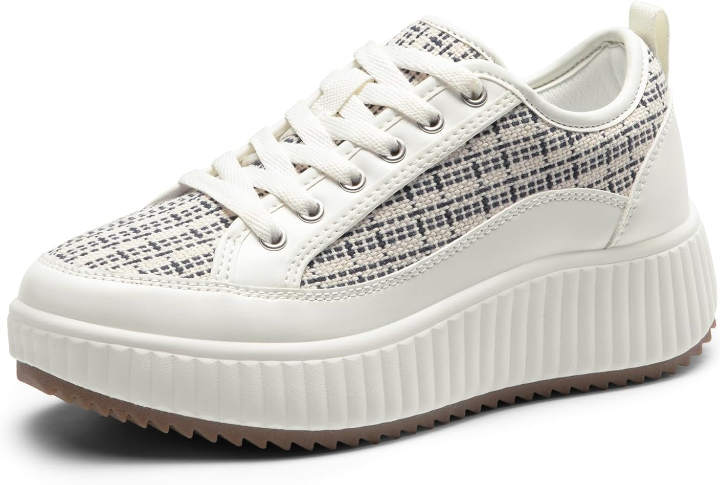 DREAM PAIRS Women Platform Chunky Lightweight Comfortable Casual Lace-Up Sky Walking Fashion Sneakers