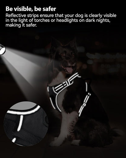 Arnés para perro | Tamaño mediano | Chaleco reflectante para mascotas con clip frontal