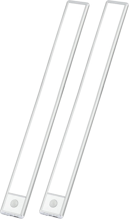 Luces LED Bajo Mueble con Sensor de Movimiento Recargables, Pack x2 Magnéticas Stick-On, 22 LEDs, USB-C, Luz Blanca Fría