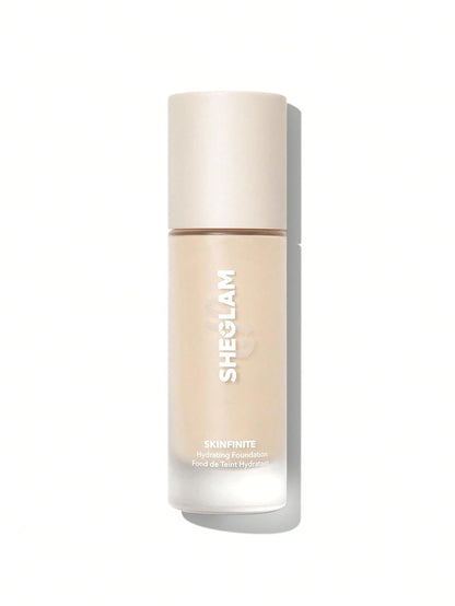 SHEGLAM Skinfinite Hydrating Foundation - Dewy Finish - Lightweight, Buildable Coverage - Pore-Less, Non-Greasy - Linen - Light Skin Tone