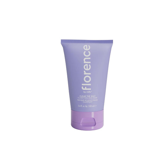Florence by Mills Clear the Way Clarifying Mud Mask | Mascarilla Facial Purificante con Carbón, Ácido Salicílico y Arcilla Caolín – Limpieza Profunda y Piel Suave – 100 ml