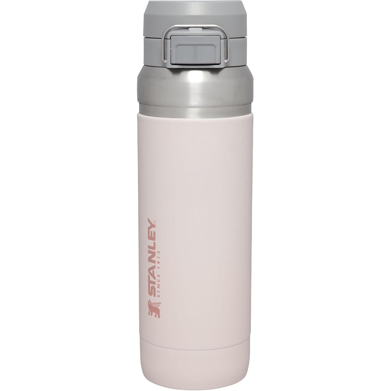 Quick Flip GO Water Bottle 36 Oz | Push Button Lid | Leakproof and Packable for Travel and Sports | Insulated Stainless Steel | Bpa-Free | Azure