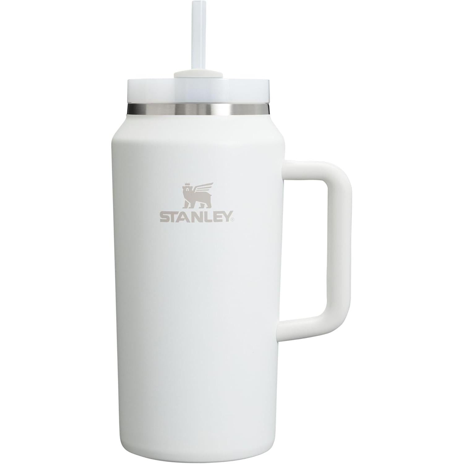 Quencher H2.0 Tumbler with Handle & Straw 64 Oz | Flowstate 3-Position Lid | Large Capacity for Travel & Sports | Insulated Stainless Steel Cup | Bpa-Free | Ash