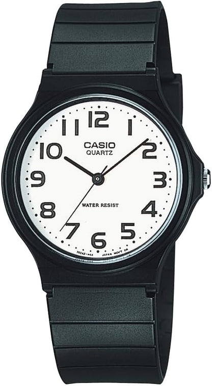 MQ24 Series | Quartz Analog Watch for Men | Water Resistant | Resin Case | Resin Band | Resin Glass | Three Hand Analog (HR, Min, SEC) | Classic Design | 3 Year Battery