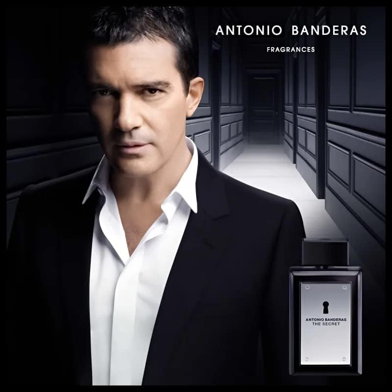 Antonio Banderas The Secret Eau de Toilette Hombre | Perfume Masculino Oriental Amaderado – 3.4 oz / 100 ml & 6.7 oz / 200 ml