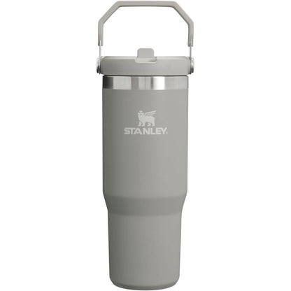 Iceflow Stainless Steel Tumbler with Straw - Vacuum Insulated Water Bottle for Home, Office or Car - Reusable Cup with Straw Leak Resistant Flip - Cold for 12 Hours or Iced for 2 Days (Cream)