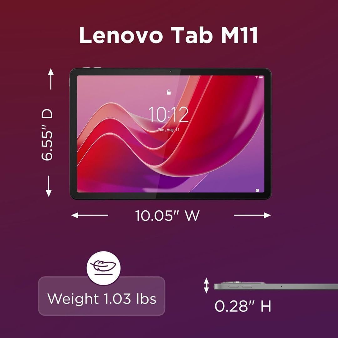 Lenovo Tab M11 11” Display, Mediatek Helio G88 Octa-Core, 4GB RAM, 64GB SSD – Potencia y Portabilidad con Precisión Táctil 