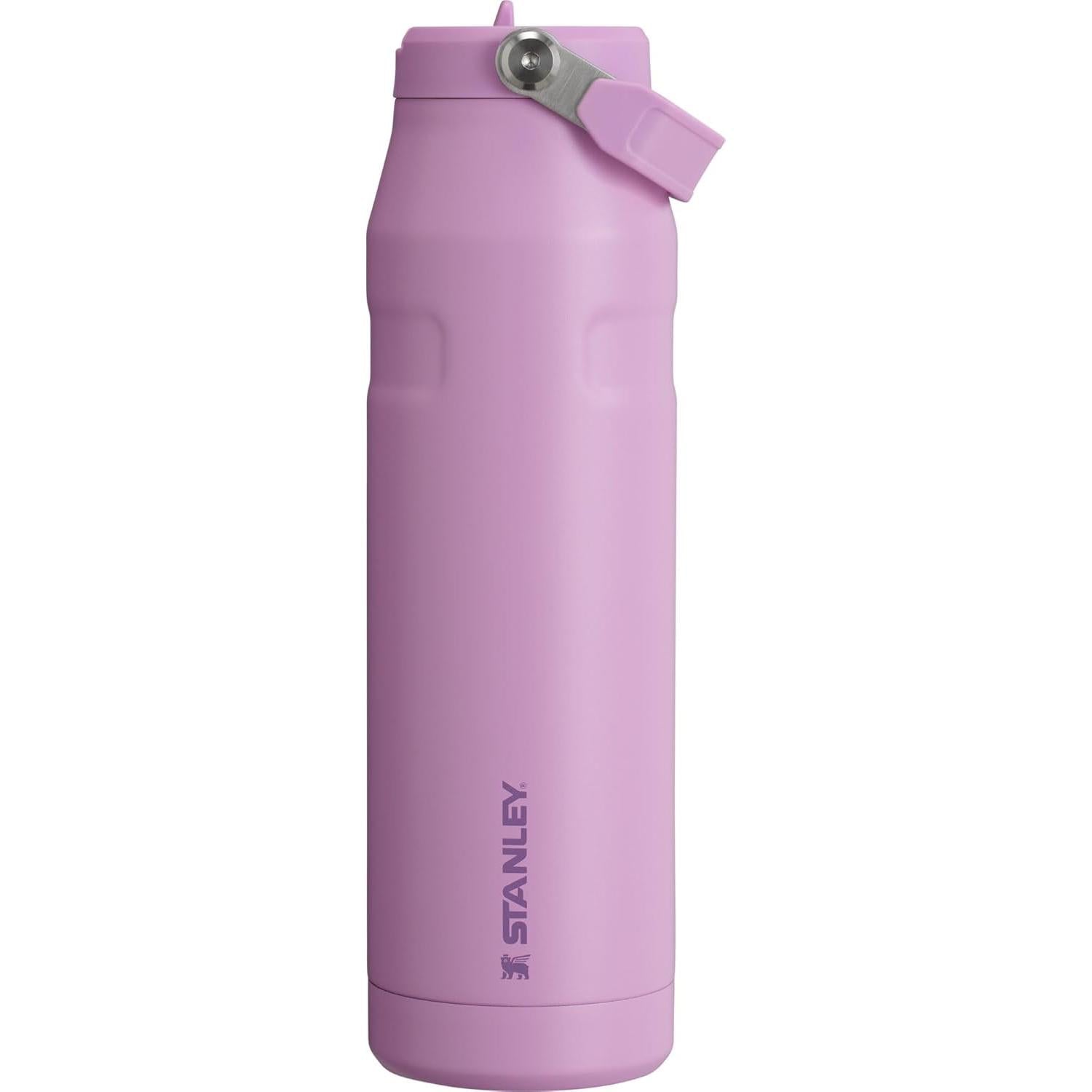Iceflow Flip Straw 2.0 Water Bottle 36 Oz | Built-In Straw with Larger Opening | Lightweight and Leak Resistant | Insulated Stainless Steel | Bpa-Free | Rose Quartz
