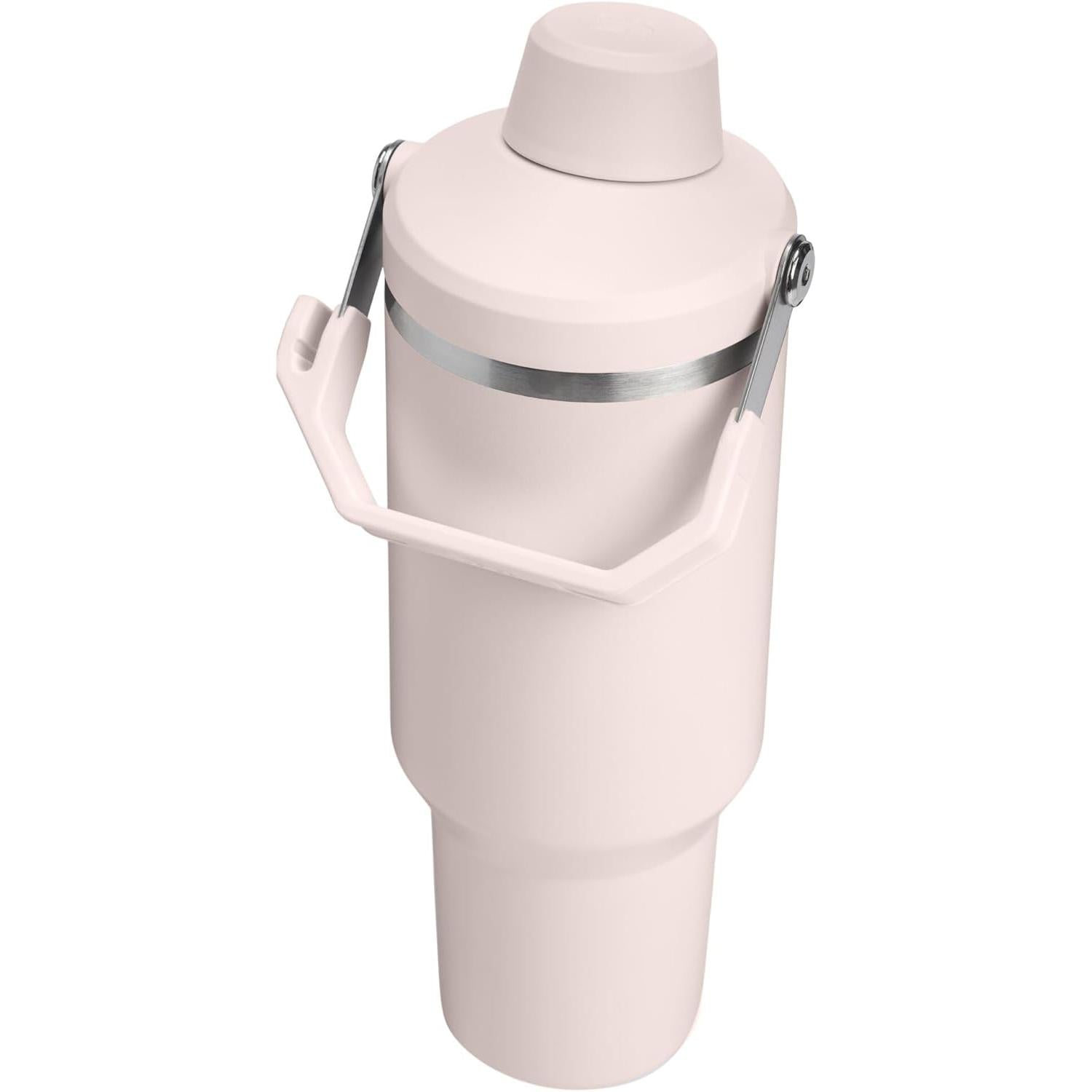 Iceflow 2.0 Fast Flow Tumbler with Handle 40 Oz | Twist on Angled Spout Lid | Leakproof Water Bottle | Insulated Stainless Steel | Bpa-Free | Rose Quartz