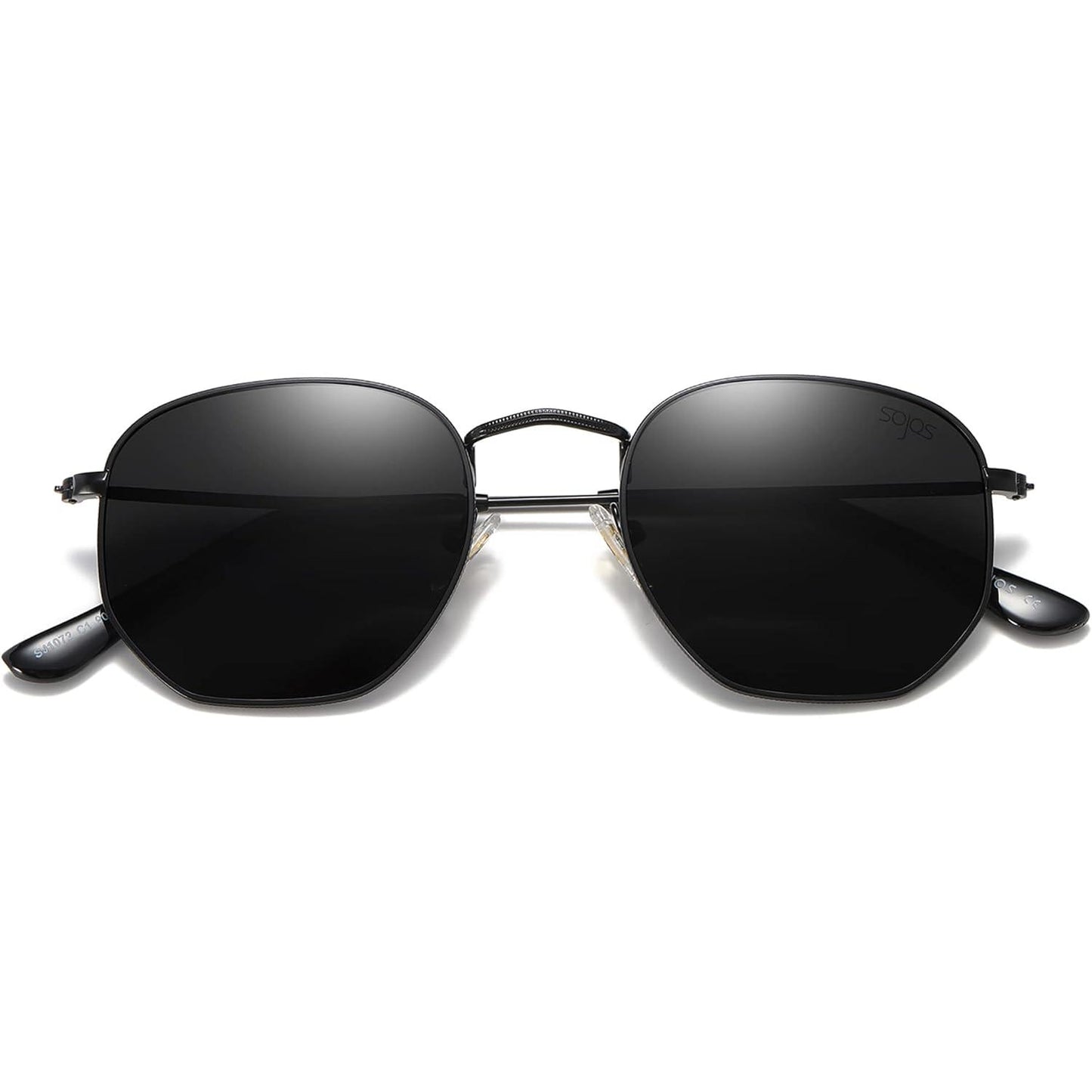 Lentes de Sol SOJOS SJ1072 Cuadrados Polarizados, Estilo Hexagonal Pequeño Retro, Unisex UV400 para Hombre y Mujer