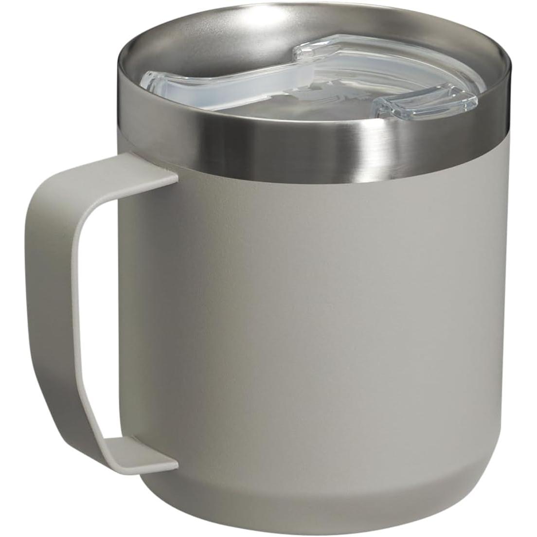 Stay-Hot Camp Mug 12 Oz | Press Fit Drink through Lid | Cup for Coffee, Tea and Drinks | Insulated Stainless Steel Coffee Mug | Bpa-Free | Ash 2.0