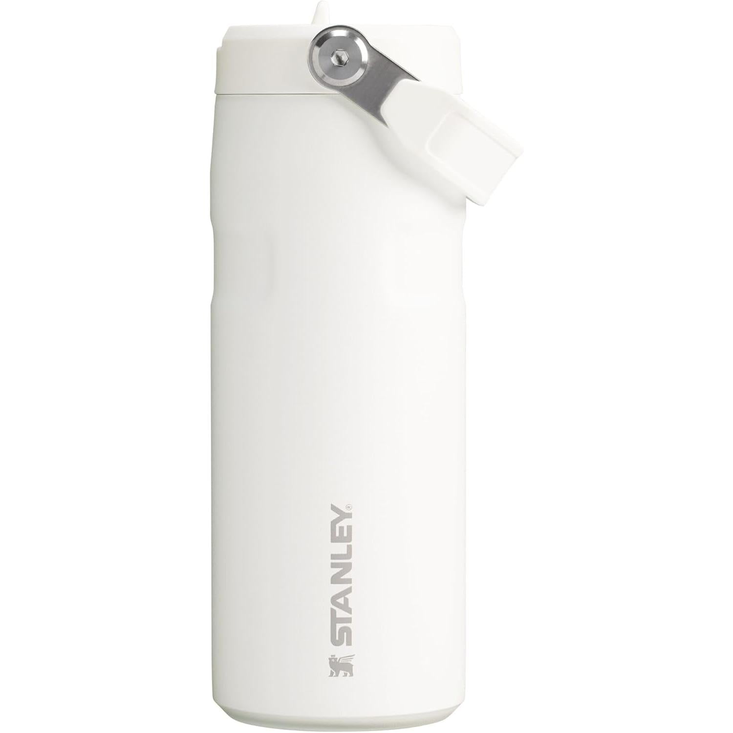 Iceflow Flip Straw 2.0 Water Bottle 16 OZ | Built-In Straw with Larger Opening | Lightweight & Leak-Resistant | Insulated Stainless Steel | Bpa-Free | Ash