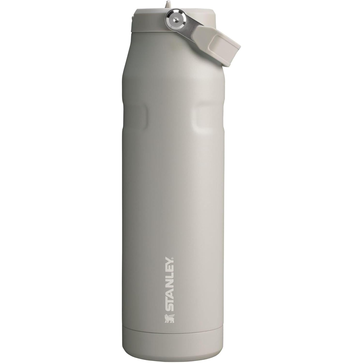 Iceflow Flip Straw 2.0 Water Bottle 36 Oz | Built-In Straw with Larger Opening | Lightweight and Leak Resistant | Insulated Stainless Steel | Bpa-Free | Rose Quartz