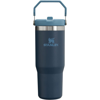 Iceflow Stainless Steel Tumbler with Straw - Vacuum Insulated Water Bottle for Home, Office or Car - Reusable Cup with Straw Leak Resistant Flip - Cold for 12 Hours or Iced for 2 Days (Cream)
