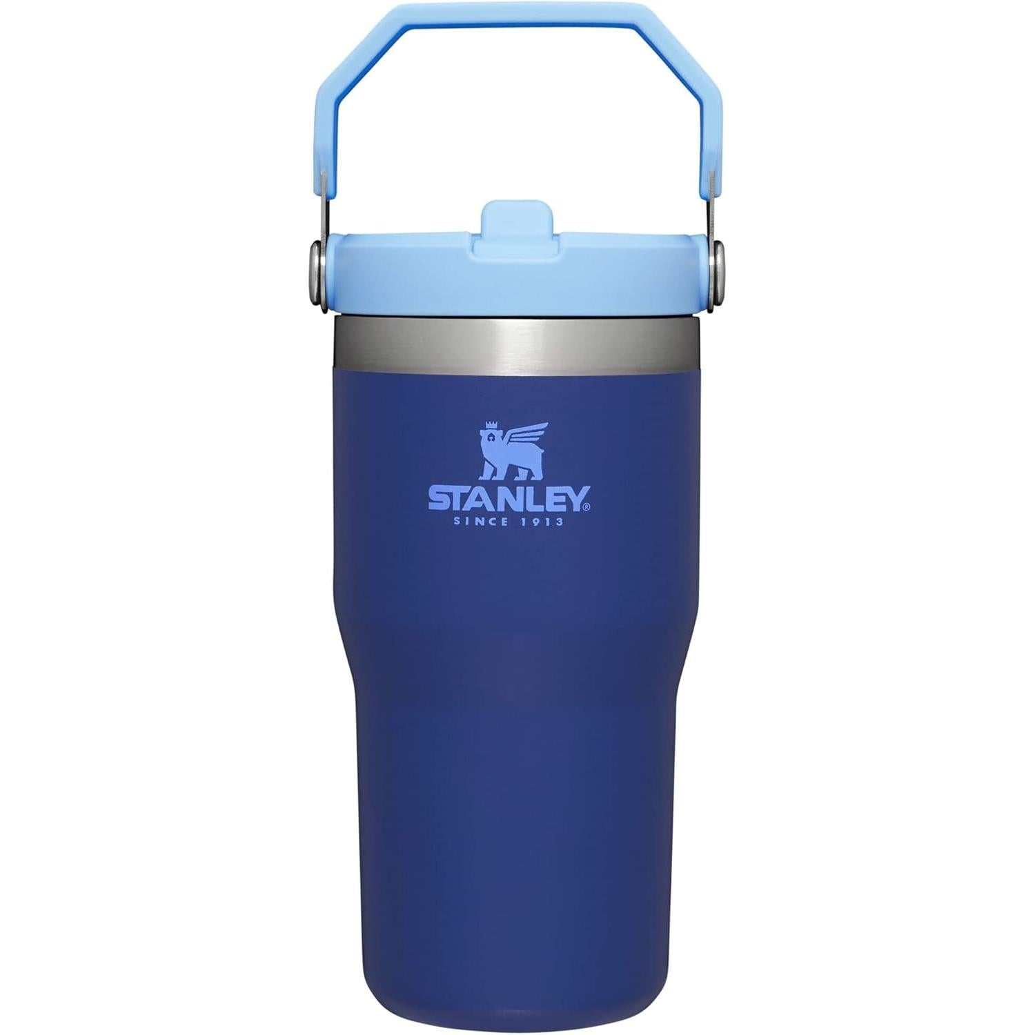 Iceflow Stainless Steel Tumbler with Straw - Vacuum Insulated Water Bottle for Home, Office or Car - Reusable Cup with Straw Leak Resistant Flip - Cold for 12 Hours or Iced for 2 Days (Polar)