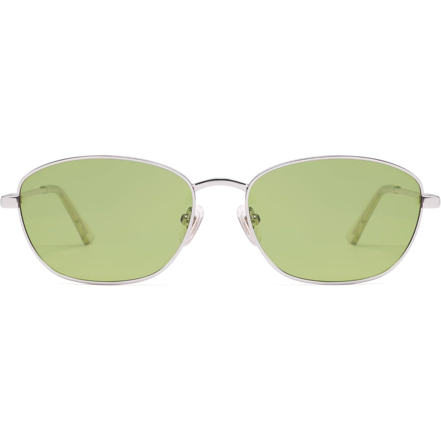 Lentes de Sol Retro Ovalados Polarizados SOJOS SJ1245, Estilo Vintage 90s Unisex, Protección UV400
