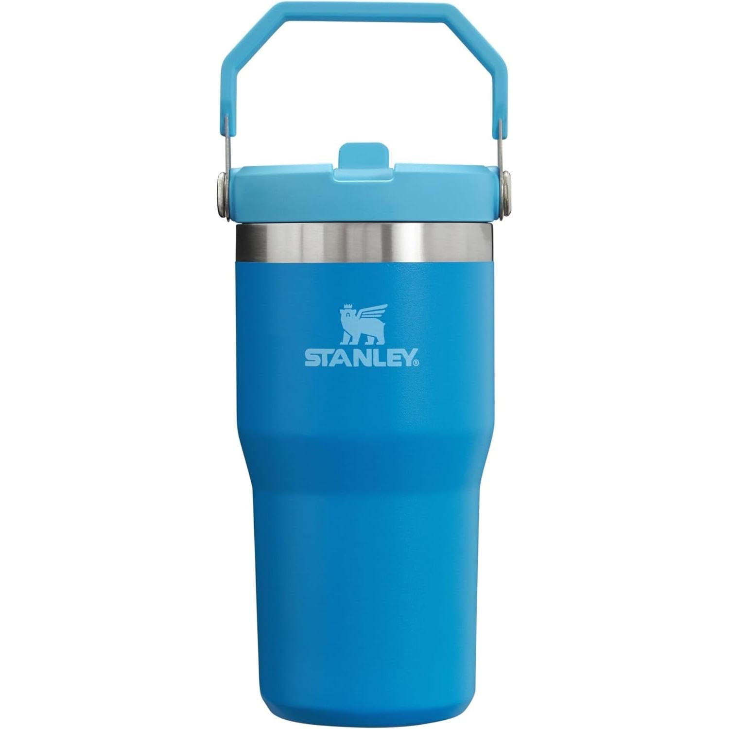 Iceflow Stainless Steel Tumbler with Straw - Vacuum Insulated Water Bottle for Home, Office or Car - Reusable Cup with Straw Leak Resistant Flip - Cold for 12 Hours or Iced for 2 Days (Polar)