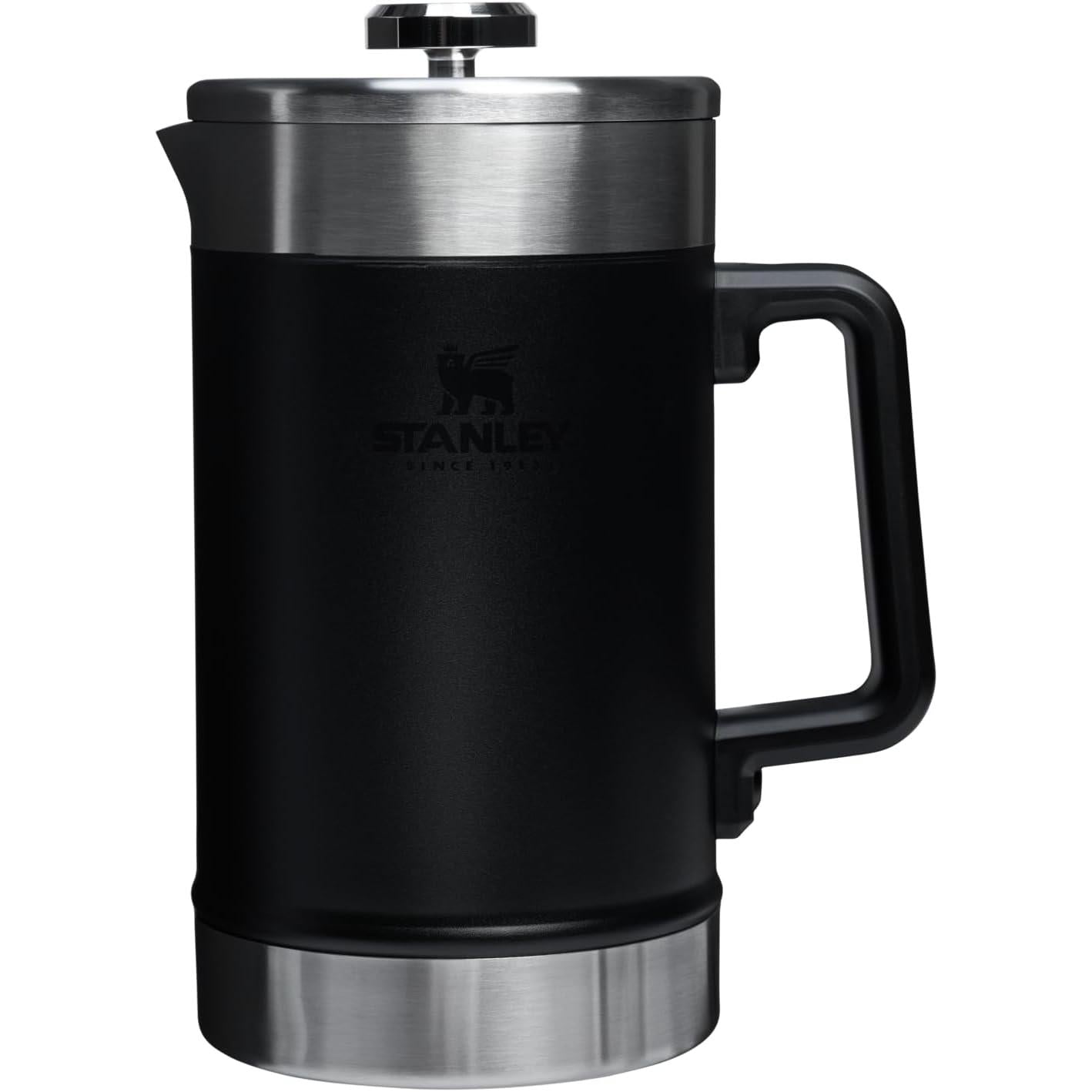 Classic Stay-Hot French Press Coffee Maker 48 Oz | 5 Minute Brew, 4 Hours Hot | Mesh Filter for Coffee Grounds | Insulated Stainless Steel French Press | Bpa-Free | Hammertone Green