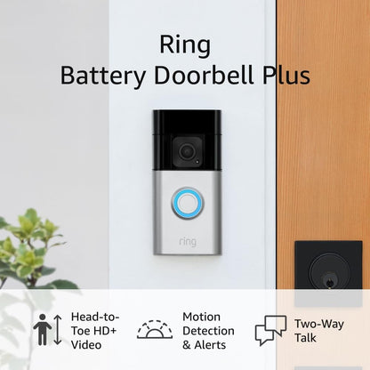 Timbre con batería plus | Video HD+ completo, detección de movimiento y alertas, y comunicación bidireccional
