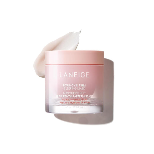 LANEIGE Máscara para dormir flexible y firme: revitaliza, suave, complejo de peonía y colágeno, hidratación que aumenta la barrera