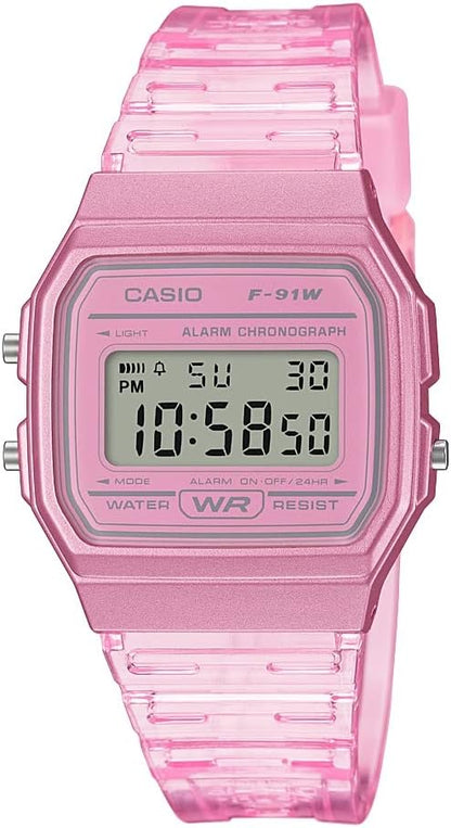 F91W Series | Digital Watch | Water Resistant | LED Light | 1/100 SEC Stopwatch | Regular Time Keeping (HR, Min, SEC, PM, Date, Day) | Daily Alarm | Lightweight | 7 Year Battery