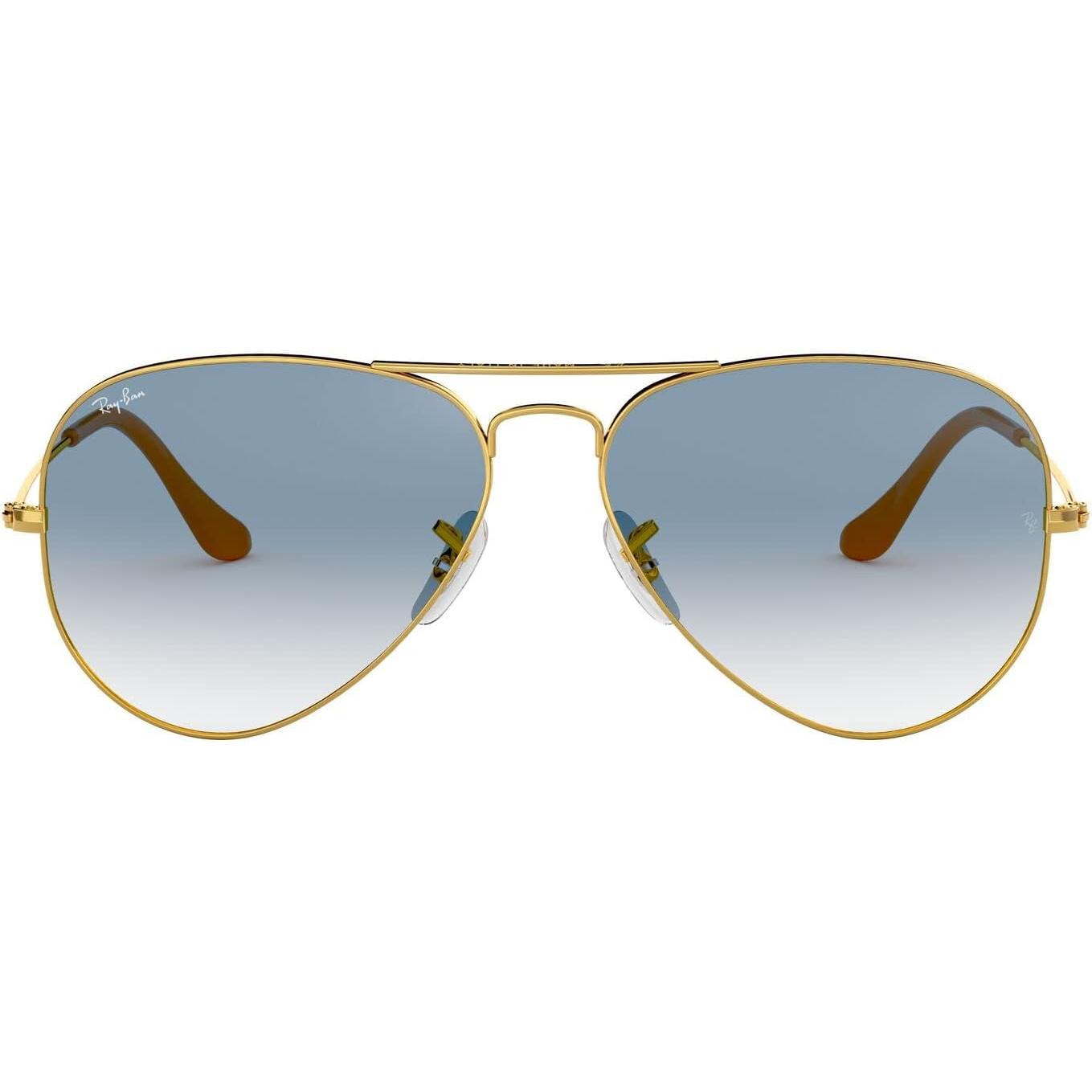Ray-Ban RB3025 Classic Aviator – Gafas de Sol Unisex 62 mm Gold / Clear Gradient Blue