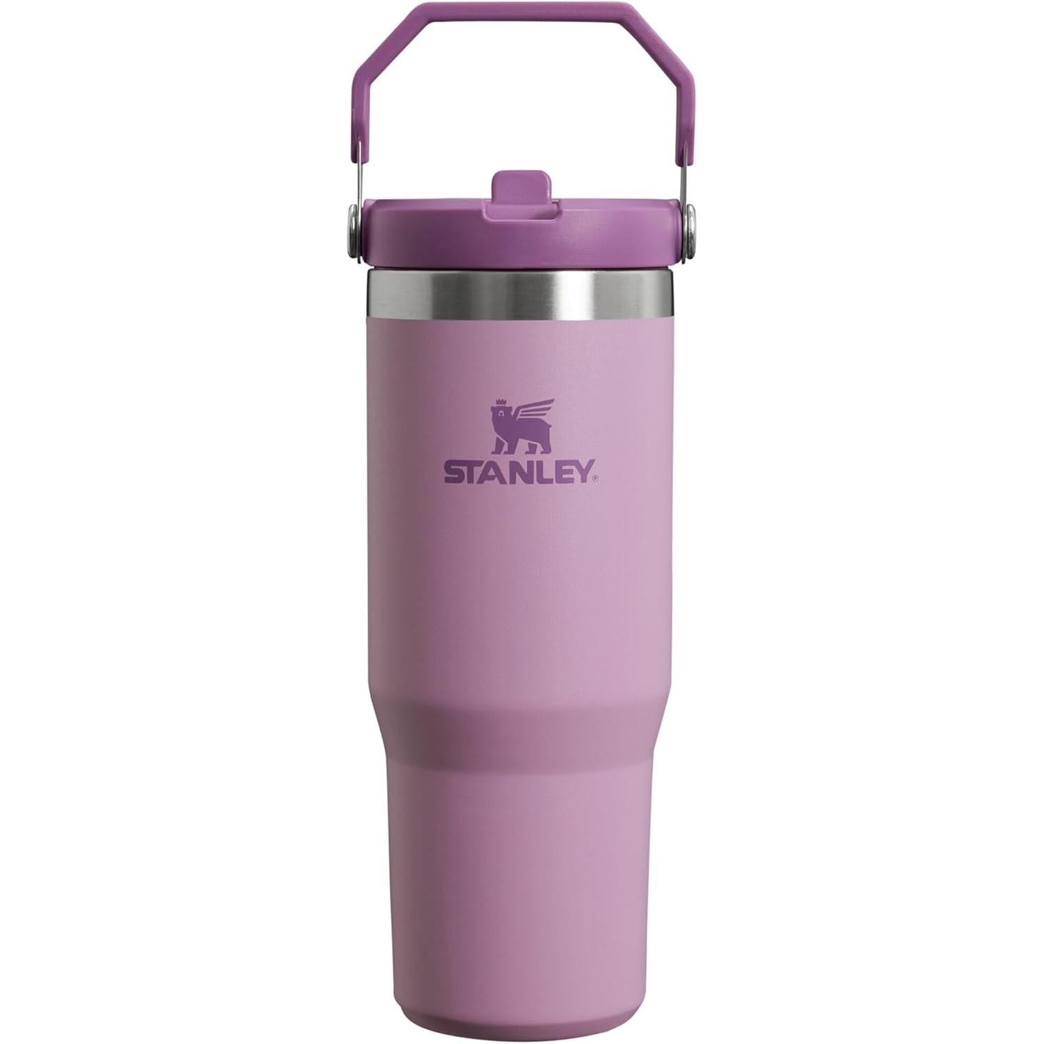 Iceflow Stainless Steel Tumbler with Straw - Vacuum Insulated Water Bottle for Home, Office or Car - Reusable Cup with Straw Leak Resistant Flip - Cold for 12 Hours or Iced for 2 Days (Cream)