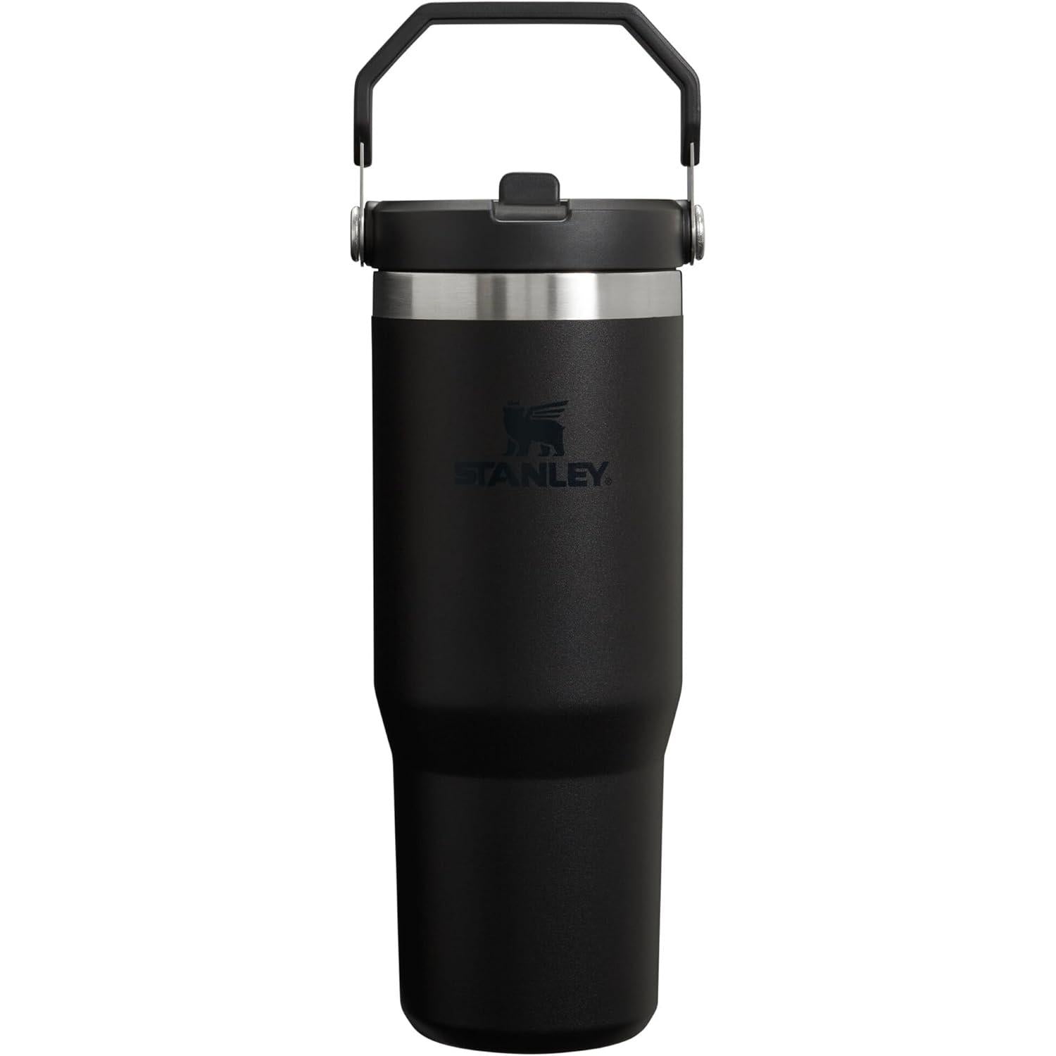 Iceflow Stainless Steel Tumbler with Straw - Vacuum Insulated Water Bottle for Home, Office or Car - Reusable Cup with Straw Leak Resistant Flip - Cold for 12 Hours or Iced for 2 Days (Cream)