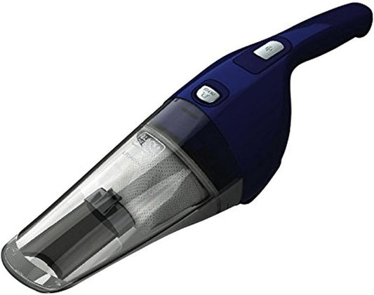 Aspiradora de Mano Inalámbrica BLACK+DECKER Dustbuster QuickClean, Compacta con Batería de Litio 2Ah, Base de Pared, Cepillo y Boquilla – Azul Cobalto 