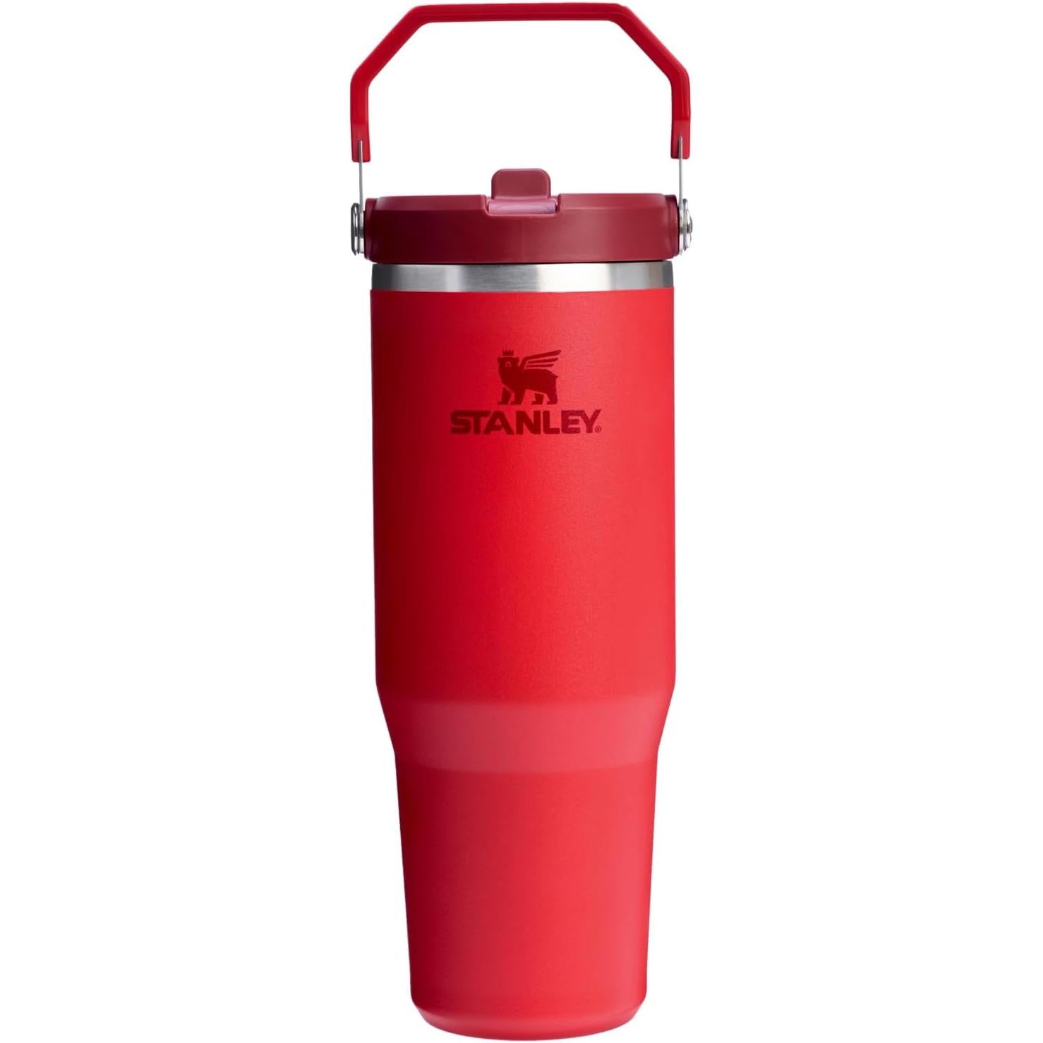 Iceflow Stainless Steel Tumbler with Straw - Vacuum Insulated Water Bottle for Home, Office or Car - Reusable Cup with Straw Leak Resistant Flip - Cold for 12 Hours or Iced for 2 Days (Cream)