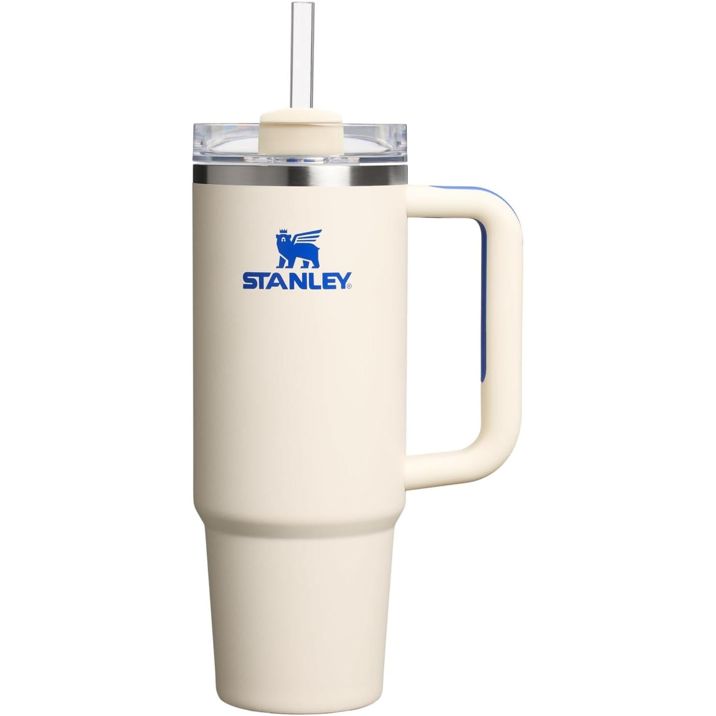 Quencher H2.0 Tumbler with Handle and Straw 30 Oz | Flowstate 3-Position Lid | Cup Holder Compatible for Travel | Insulated Stainless Steel Cup | Bpa-Free | Exclusive Blue Cactus