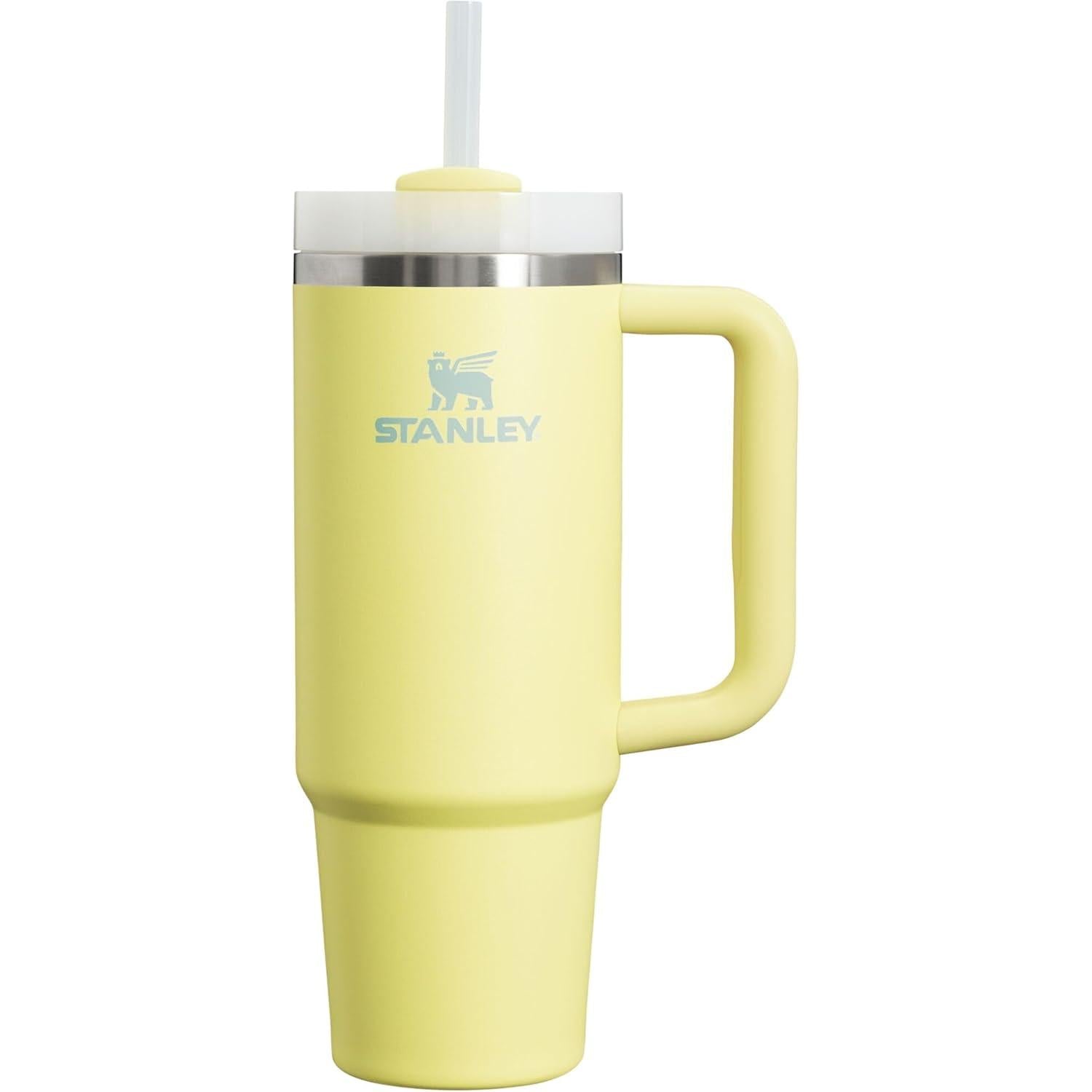 Quencher H2.0 Tumbler with Handle and Straw 30 Oz | Flowstate 3-Position Lid | Cup Holder Compatible for Travel | Insulated Stainless Steel Cup | Bpa-Free | Exclusive Blue Cactus