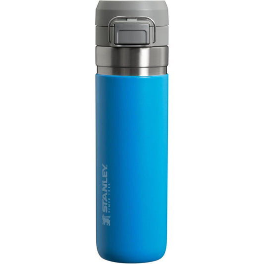 Quick Flip GO Water Bottle 24 Oz | Push Button Lid | Leakproof and Packable for Travel and Sports | Insulated Stainless Steel | Bpa-Free | Charcoal