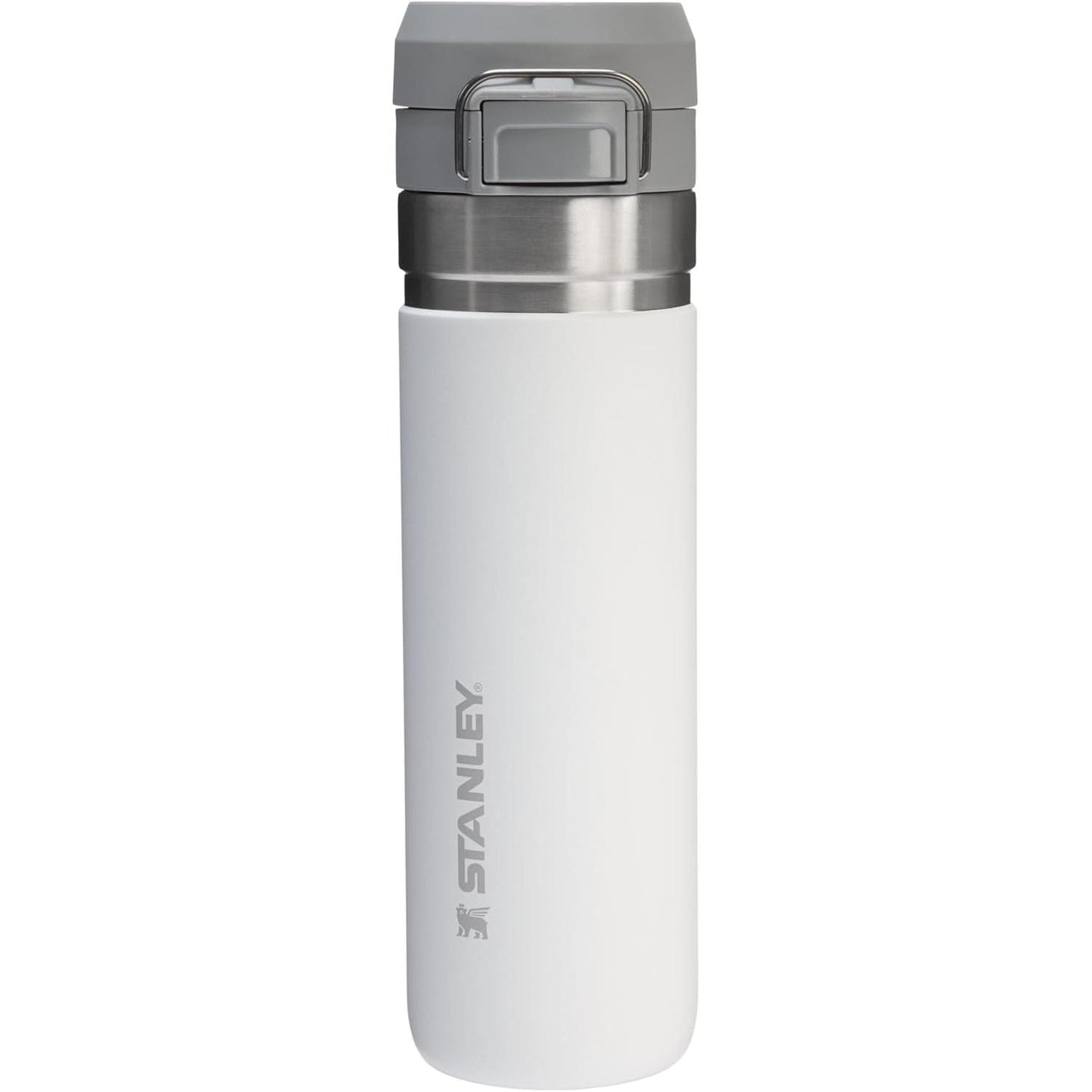 Quick Flip GO Water Bottle 24 Oz | Push Button Lid | Leakproof and Packable for Travel and Sports | Insulated Stainless Steel | Bpa-Free | Charcoal