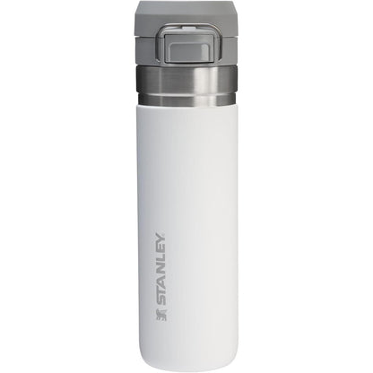 Quick Flip GO Water Bottle 24 Oz | Push Button Lid | Leakproof and Packable for Travel and Sports | Insulated Stainless Steel | Bpa-Free | Charcoal