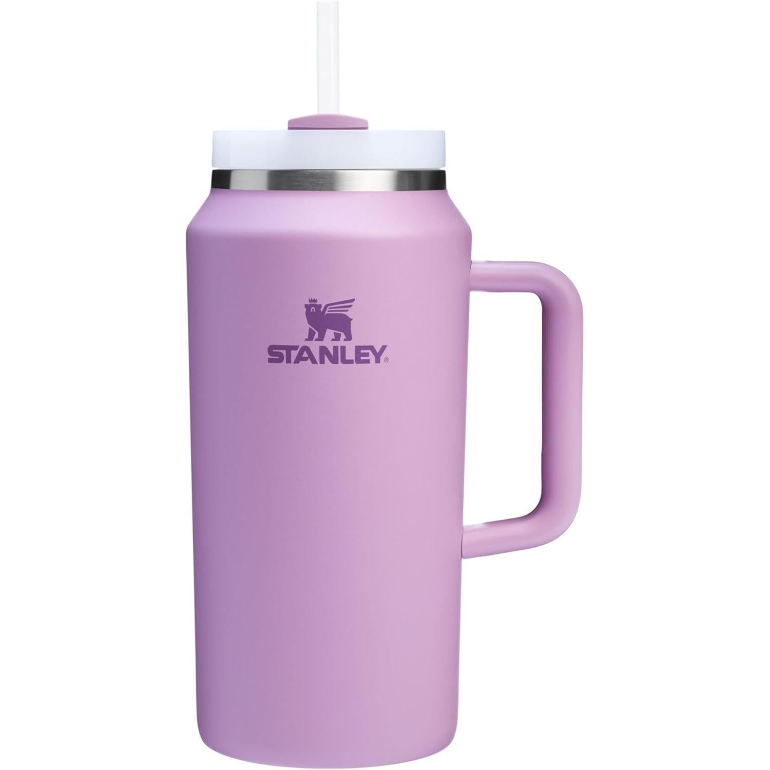 Quencher H2.0 Tumbler with Handle & Straw 64 Oz | Flowstate 3-Position Lid | Large Capacity for Travel & Sports | Insulated Stainless Steel Cup | Bpa-Free | Ash