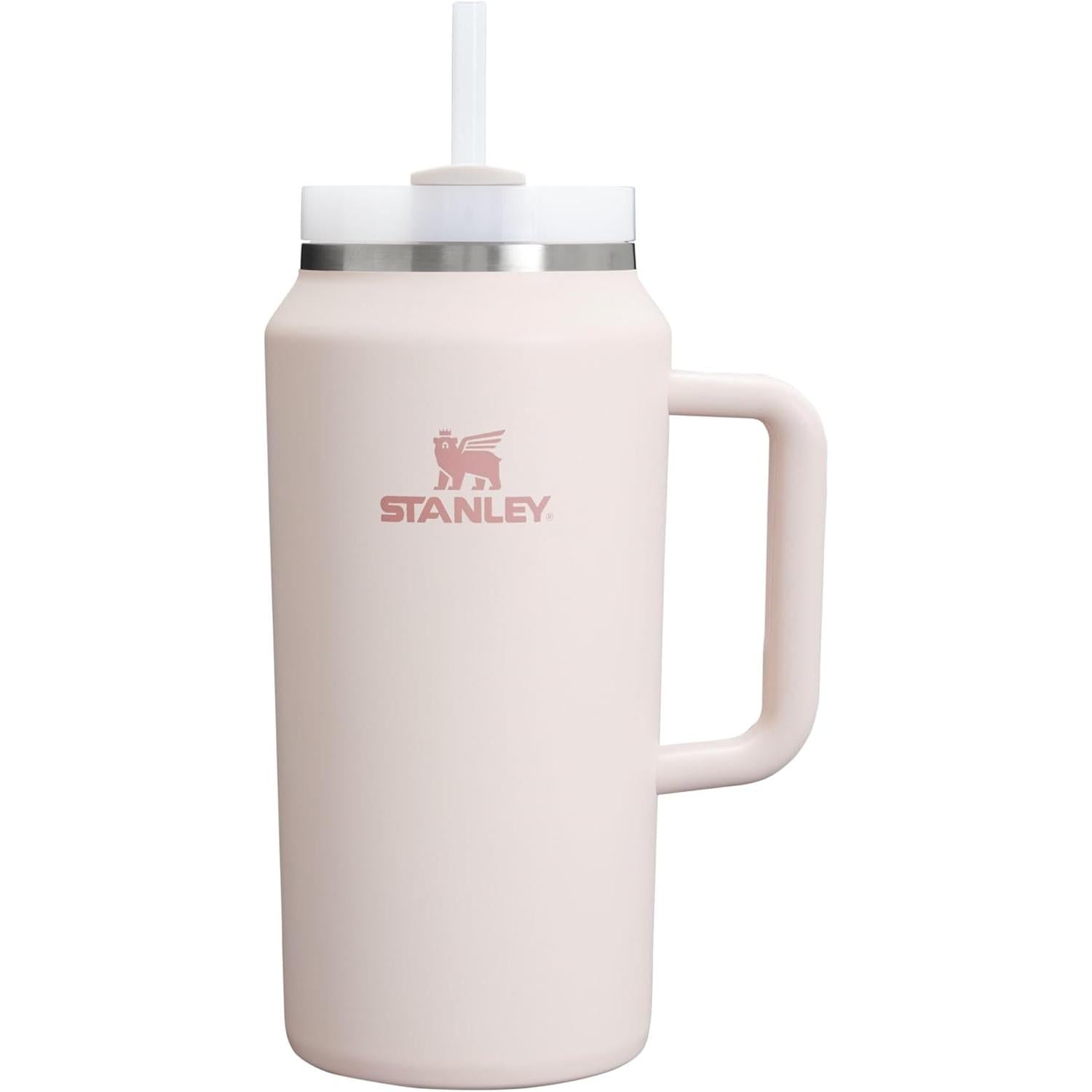 Quencher H2.0 Tumbler with Handle & Straw 64 Oz | Flowstate 3-Position Lid | Large Capacity for Travel & Sports | Insulated Stainless Steel Cup | Bpa-Free | Ash