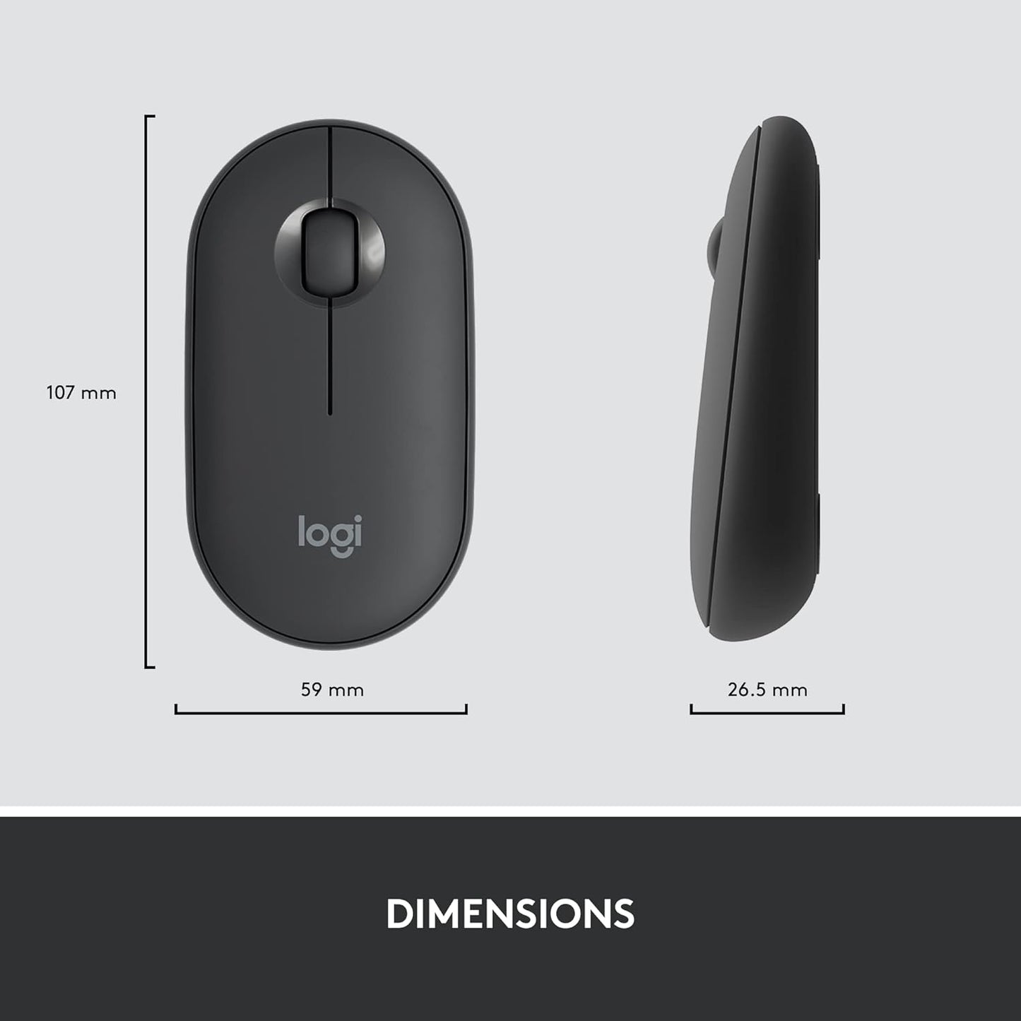 Logitech MK470 Combo Slim – Teclado y Ratón Inalámbricos (Grafito)