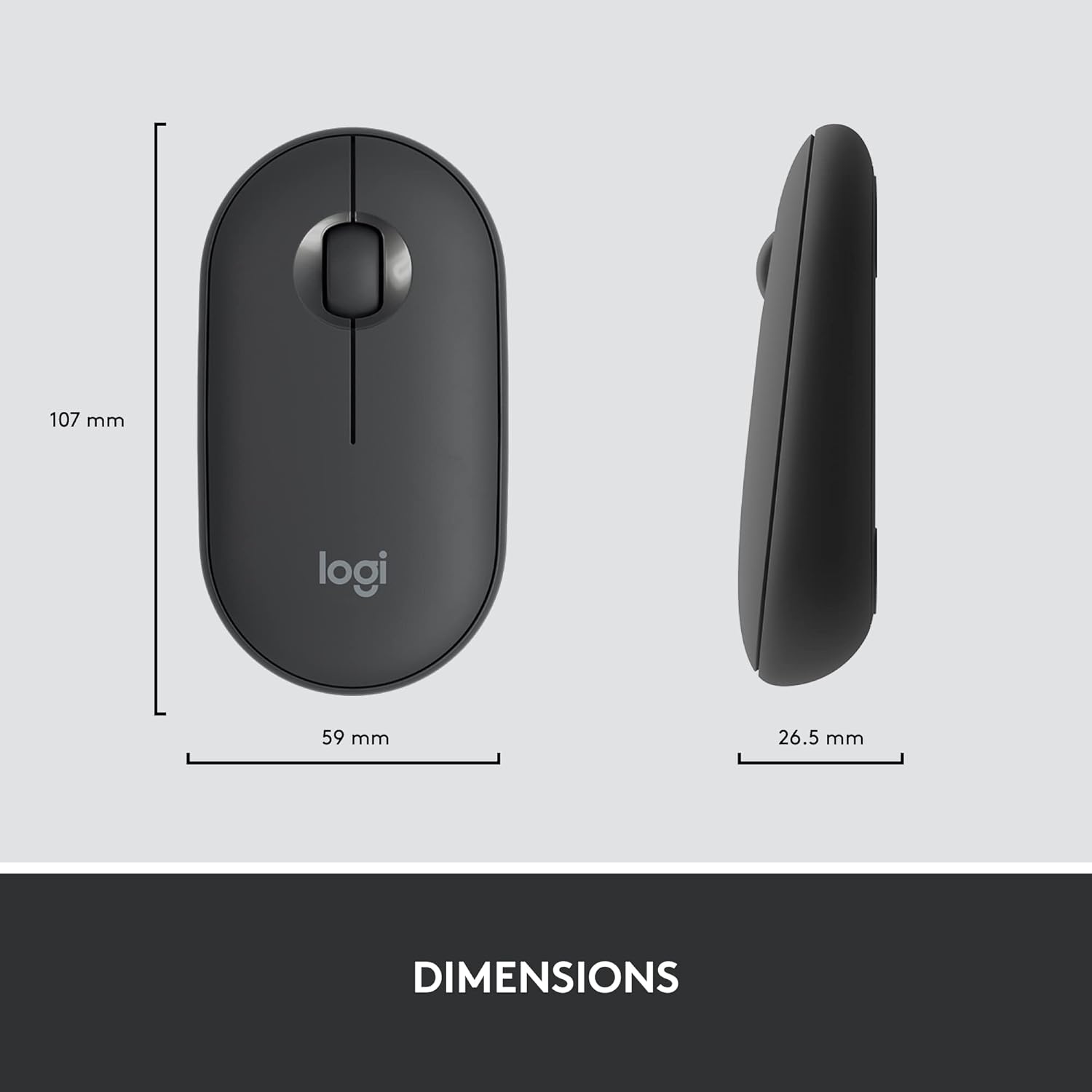 Logitech MK470 Combo Slim – Teclado y Ratón Inalámbricos (Grafito)