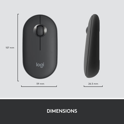 Logitech MK470 Combo Slim – Teclado y Ratón Inalámbricos (Grafito)