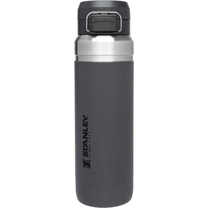 Quick Flip GO Water Bottle 36 Oz | Push Button Lid | Leakproof and Packable for Travel and Sports | Insulated Stainless Steel | Bpa-Free | Azure
