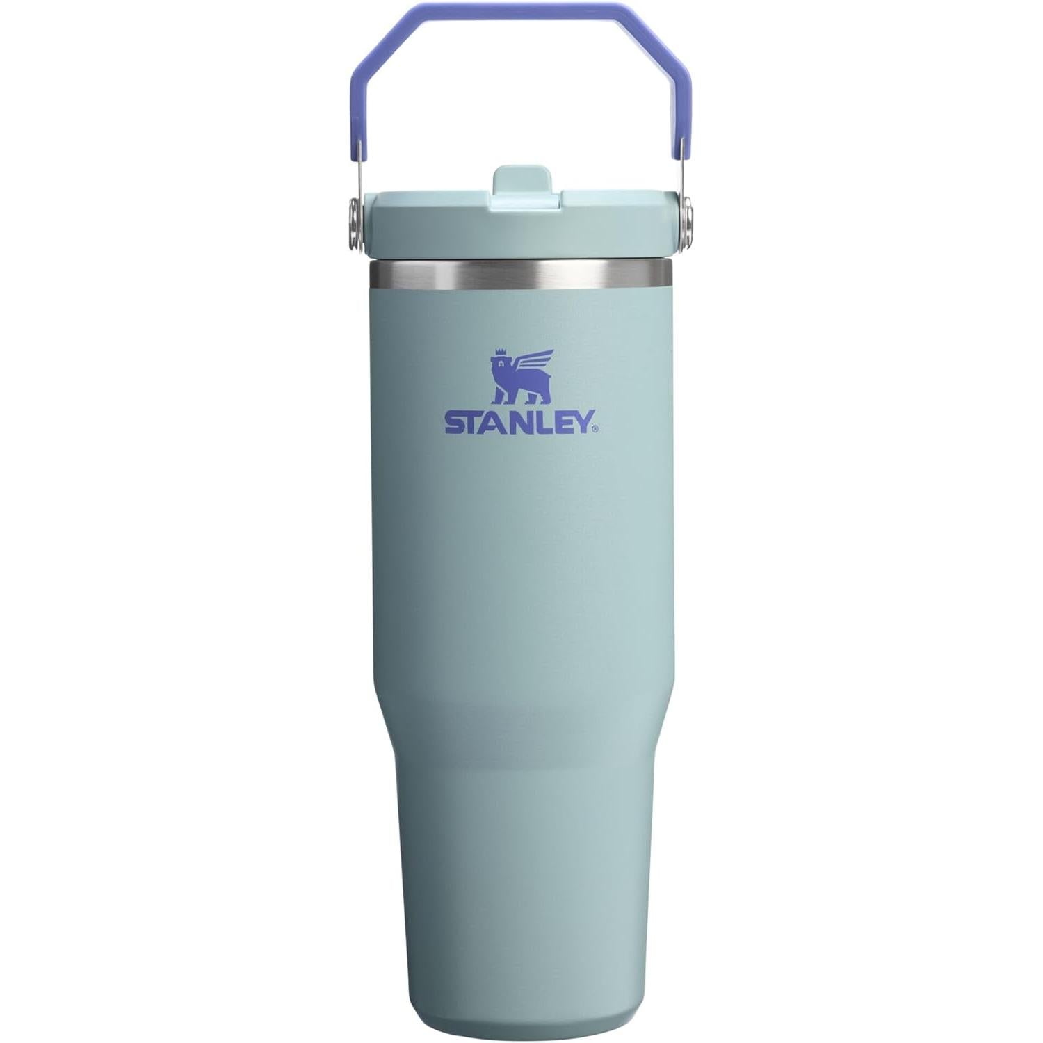 Iceflow Stainless Steel Tumbler with Straw - Vacuum Insulated Water Bottle for Home, Office or Car - Reusable Cup with Straw Leak Resistant Flip - Cold for 12 Hours or Iced for 2 Days (Cream)