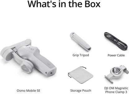 DJI Osmo Mobile SE – Gimbal Estabilizador de 3 Ejes para Celular, Plegable y Portátil – Seguimiento Inteligente, Modo Vertical/Horizontal, ShotGuides y Control Remoto