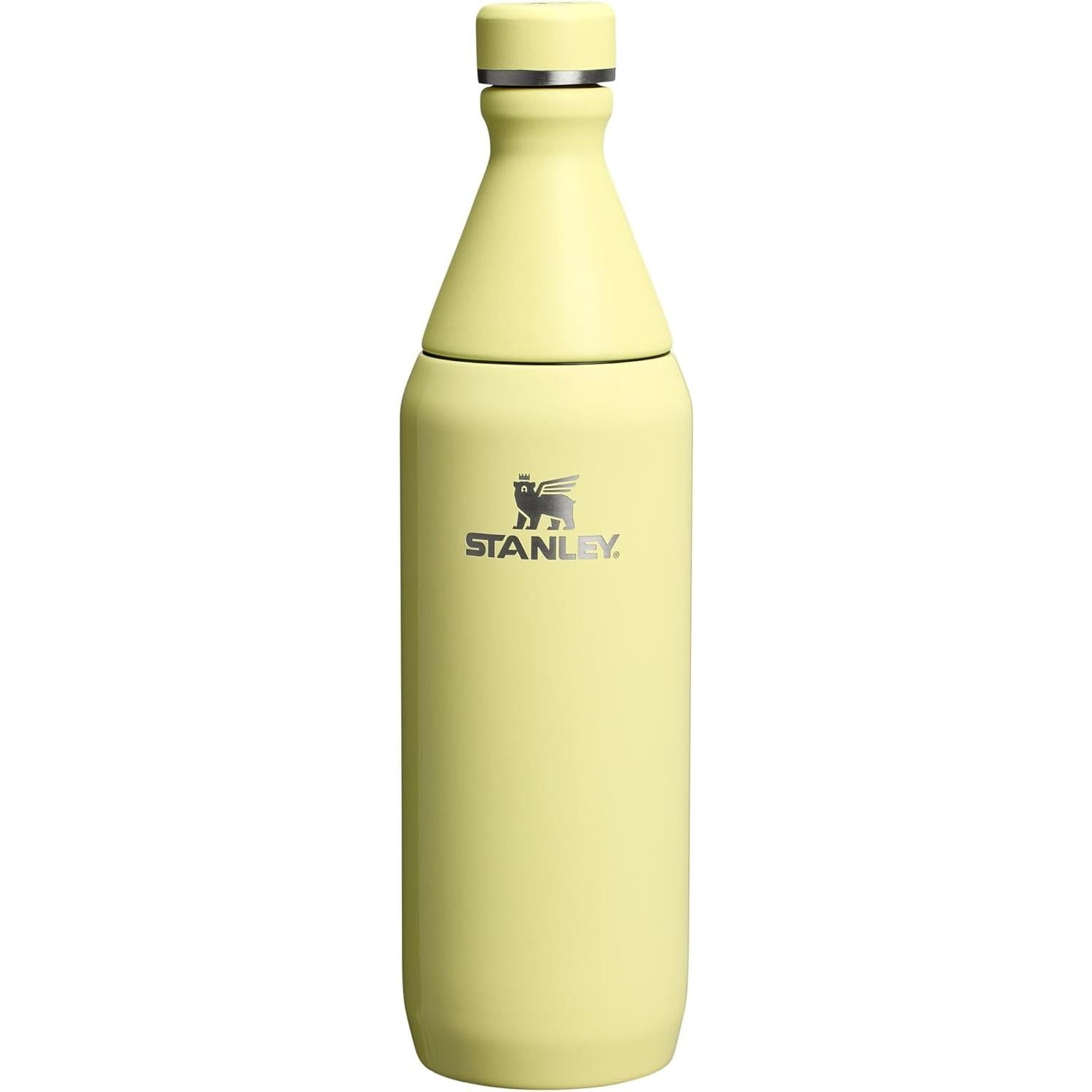 All Day Slim Bottle 34 Oz | Leakproof Twist on Lid | Slim Design for Travel and Gym | Insulated Stainless Steel Water Bottle | Bpa-Free | Ash Gloss