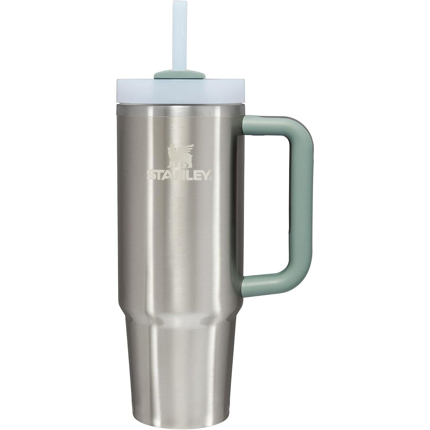 Quencher H2.0 Tumbler with Handle and Straw 30 Oz | Flowstate 3-Position Lid | Cup Holder Compatible for Travel | Insulated Stainless Steel Cup | Bpa-Free | Exclusive Blue Cactus